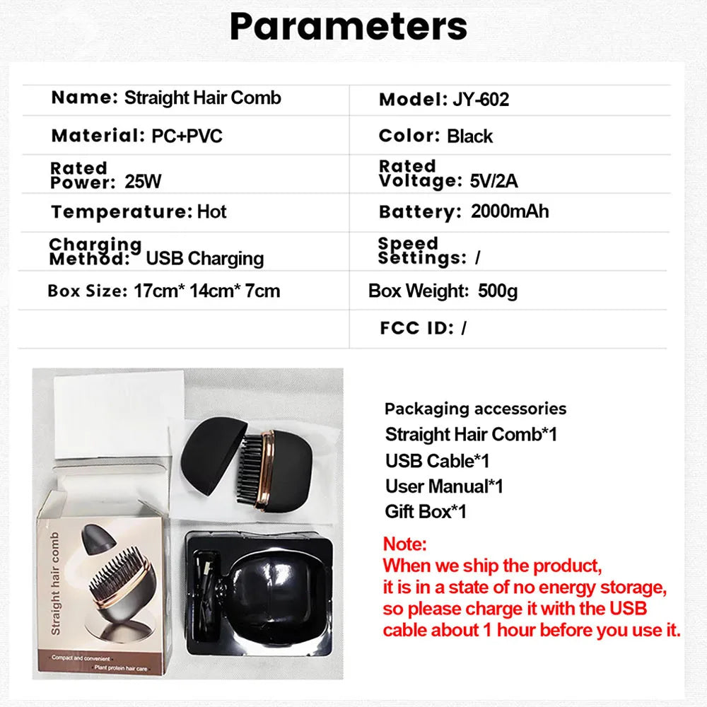 GlowWaveBrush™ mini hair Straightener